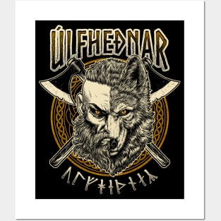 Viking Wolf Ulfhednar Norse Pagan Warrior Ulfhedinn Posters and Art